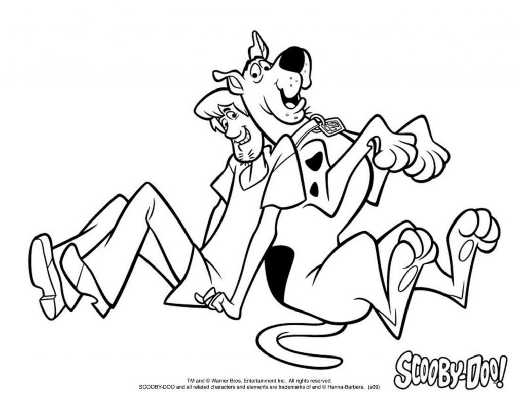 1024x791 Free Printable Scooby Doo With Shaggy Coloring Pages Also Reay