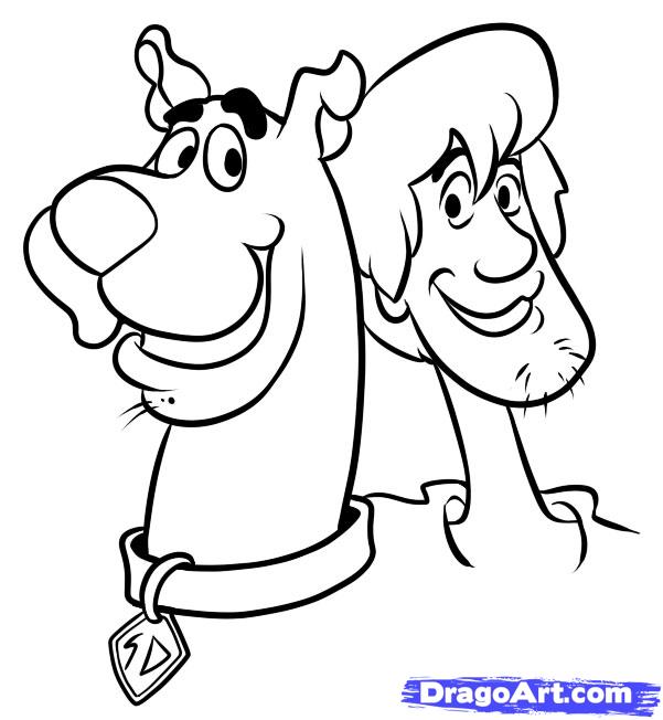 601x652 How To Draw Scooby And Shaggy, Step By Step, Cartoon Network