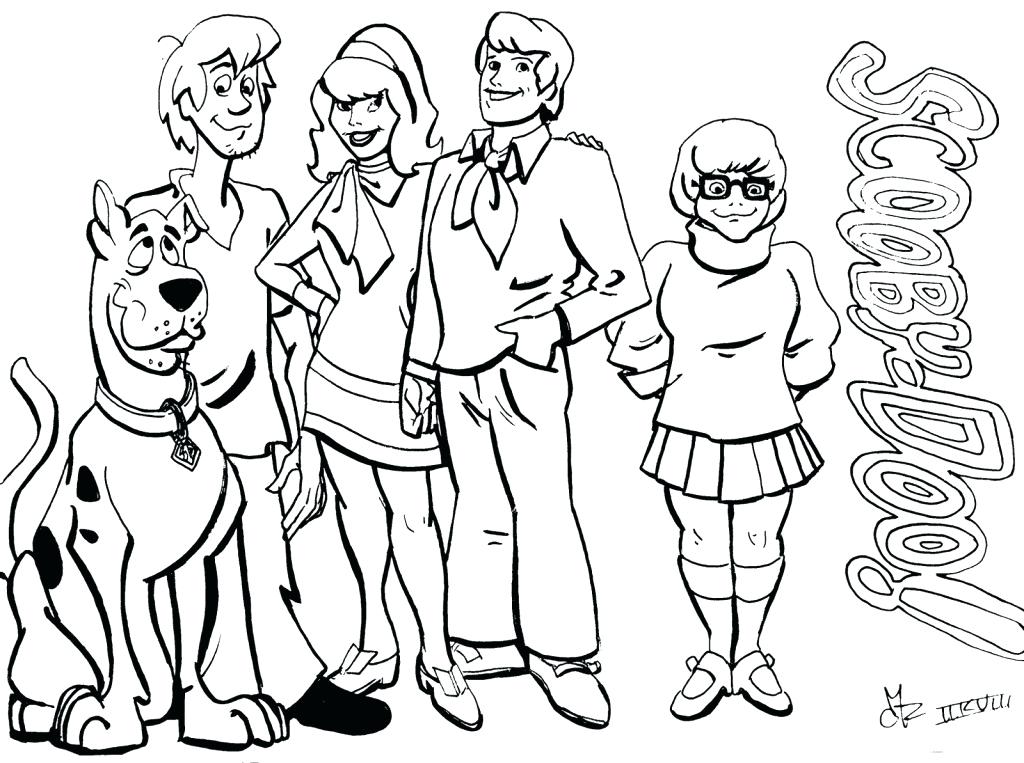 1024x763 Scooby Doo Coloring Pages Free Free Gang Coloring Pages Scooby Doo