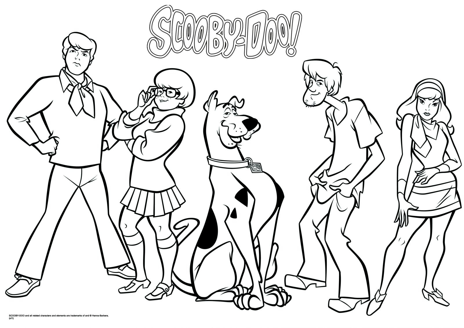 1600x1131 Scooby Doo Gang Coloring Pages Download Coloring For Kids 2018