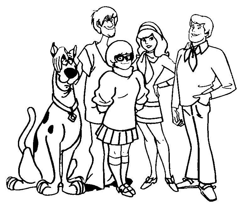 757x660 Scooby Doo And The Gang Coloring Pages Coloring Pages