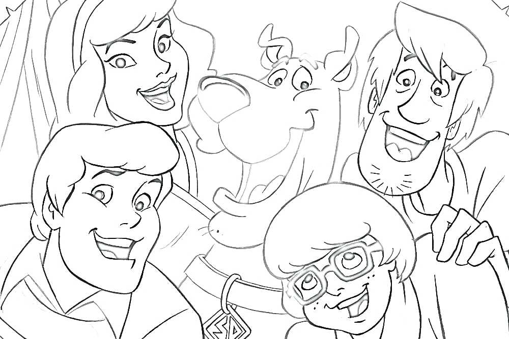 1000x667 Halloween Scooby Doo Coloring Pages Gang Page Many Interesting