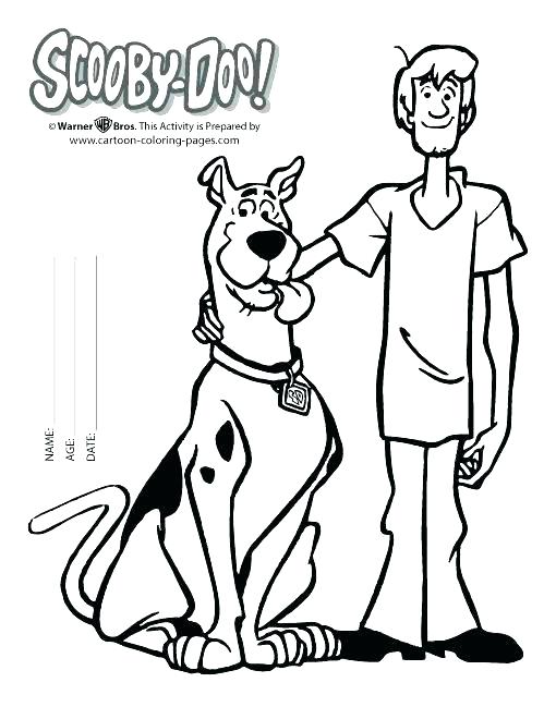 510x660 Scooby Doo Coloring Pages Printable Free All Being Careful