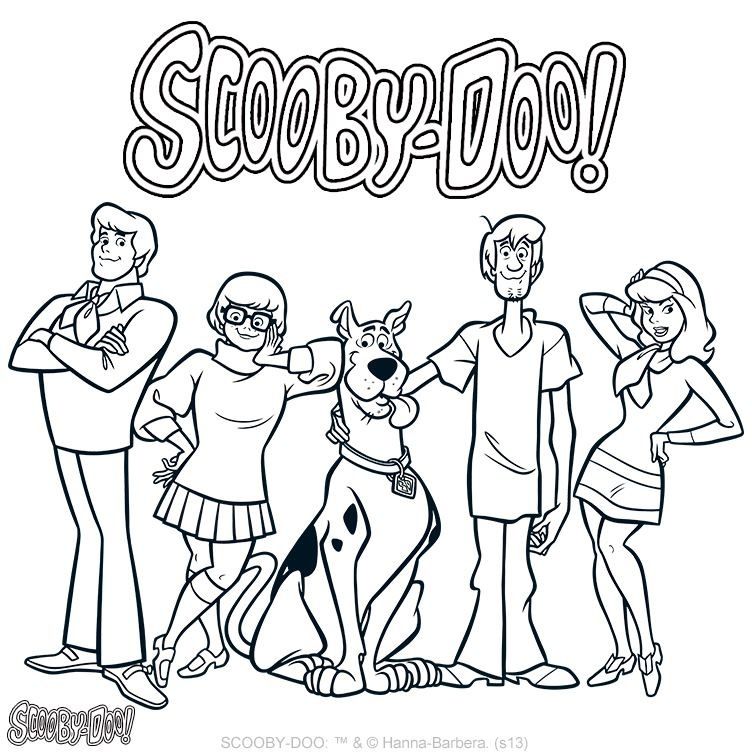 752x752 Scooby Doo Coloring Page Scooby Doo Birthdays