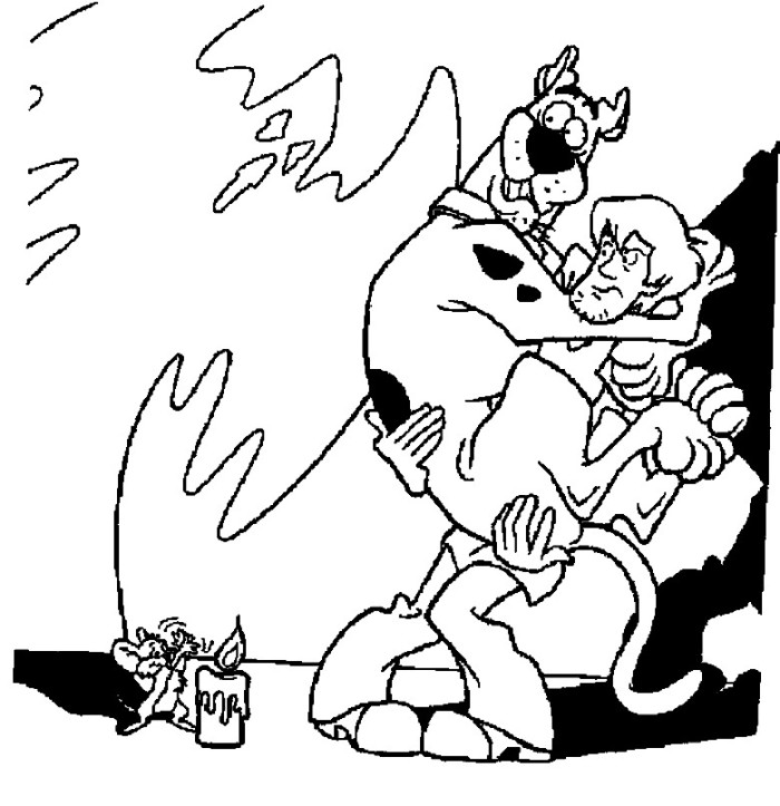 700x723 Velma Coloring Pages Running Afraid Scooby Doo Page Cartoon