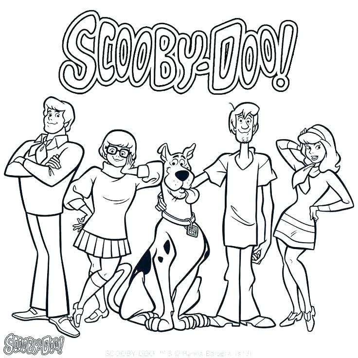 736x736 Scooby Doo Color Pages Coloring Sheets Main Characters Coloring