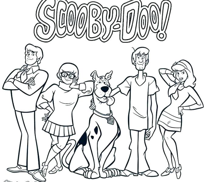 678x600 Scooby Doo Coloring Page All Characters In Coloring Pages Pictures