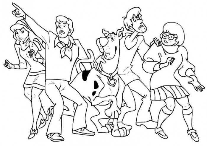 700x494 All Characters In Scooby Doo Coloring Page Animal Pages