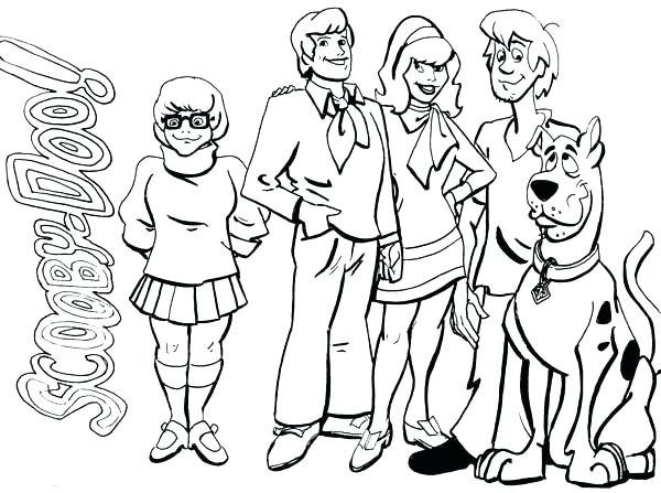 600x447 Scooby Doo Colouring Pages Free Characters Coloring Pages Free