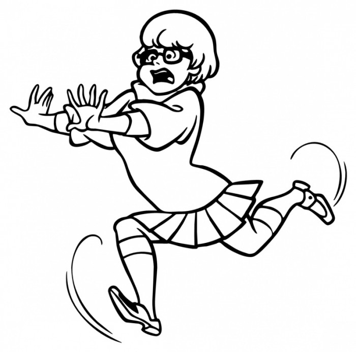 700x694 Scooby Doo Velma Running Position Coloring Pages