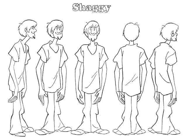 640x480 Shaggy Character Scooby Doo Coloring Coloring Pages