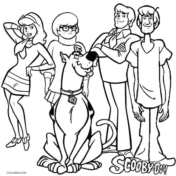 Scooby Doo And Gang Coloring Pages 736x736 Scooby Doo And Gang Coloring Pages
