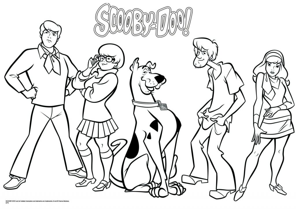 1024x724 Scooby Doo Coloring Page