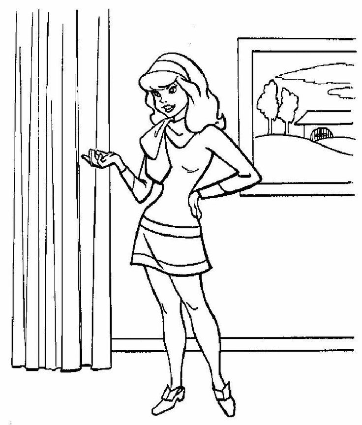Printable Scooby Doo Daphne Character Coloring Pages For Free 736x864 Printable Scooby Doo Daphne Character Coloring Pages For Free