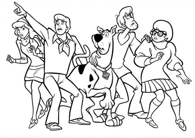 All Being Careful Scooby Doo Coloring Page Cartoon Pages 675x477 All Being Careful Scooby Doo Coloring Page Cartoon Pages