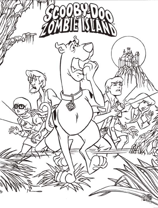 Scooby Doo On Zombie Island Coloring Pages Scooby Party Ideas 540x711 Scooby Doo On Zombie Island Coloring Pages Scooby Party Ideas