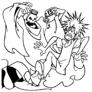 Ghost, Shaggy Scooby Doo And Thirteen Ghost Coloring Page Shaggy 300x300 Ghost, Shaggy Scooby Doo And Thirteen Ghost Coloring Page Shaggy