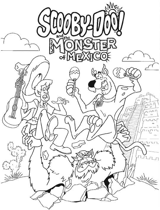 Scooby Doo Monster Coloring Pages Coloring Pages 540x705 Scooby Doo Monster Coloring Pages Coloring Pages