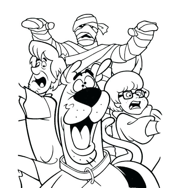 Scooby Doo Coloring Pages Plus And The Mystery Machine Coloring 580x624 Scooby Doo Coloring Pages Plus And The Mystery Machine Coloring