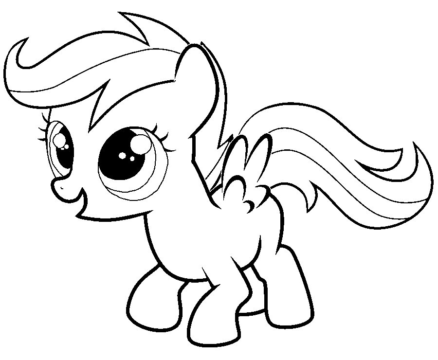 900x740 Scootaloo Coloring Pages