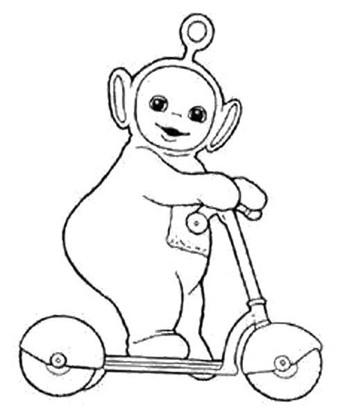 500x601 Poo Playing Scooter Coloring Page Coloring Pages