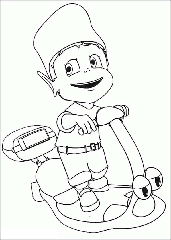 600x840 Adiboo Playing Scooter Coloring Pages Batch Coloring