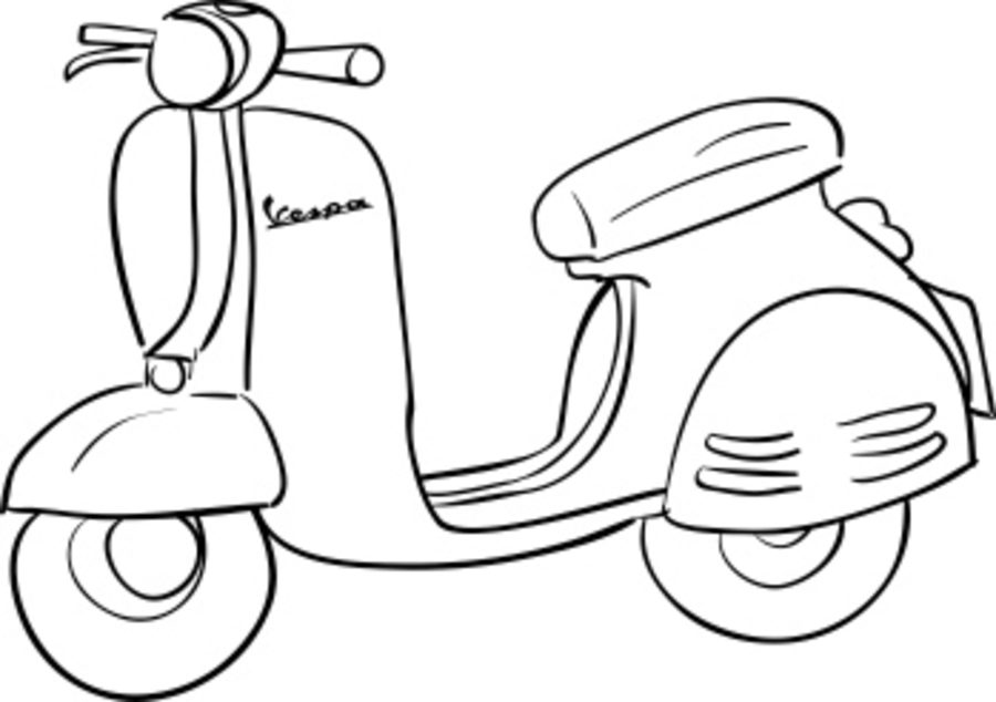 900x634 Coloring Pages Scooter, Printable For Kids Amp Adults, Free