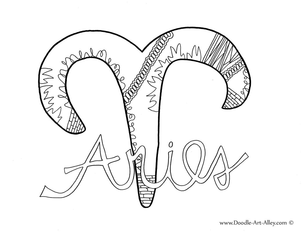 1046x800 Zodiac Coloring Pages