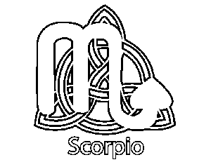 300x231 Celtic Scorpio Coloring Page