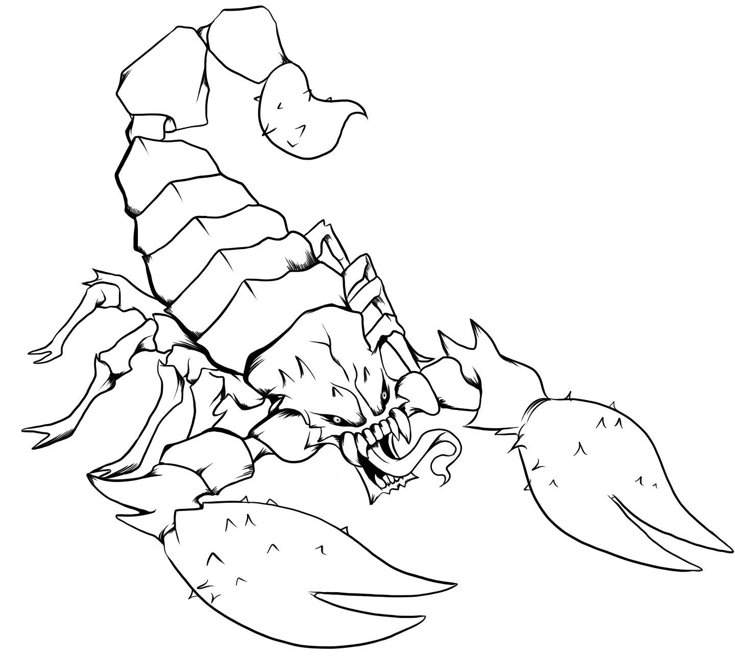 1440x1293 Free Printable Scorpion Coloring Pages For Kids Throughout