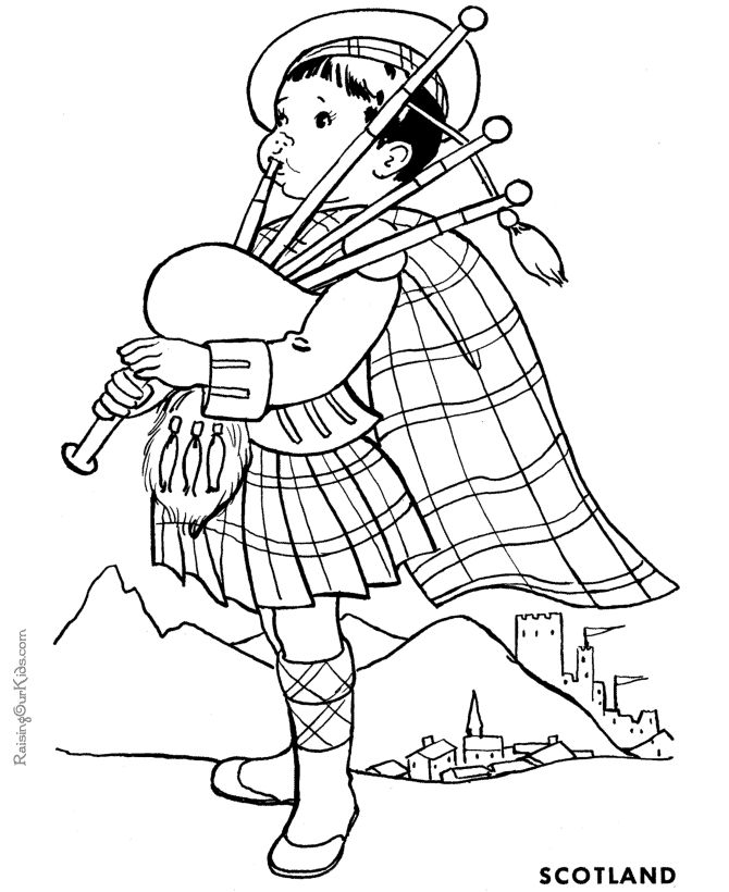 Scotland Coloring Pages