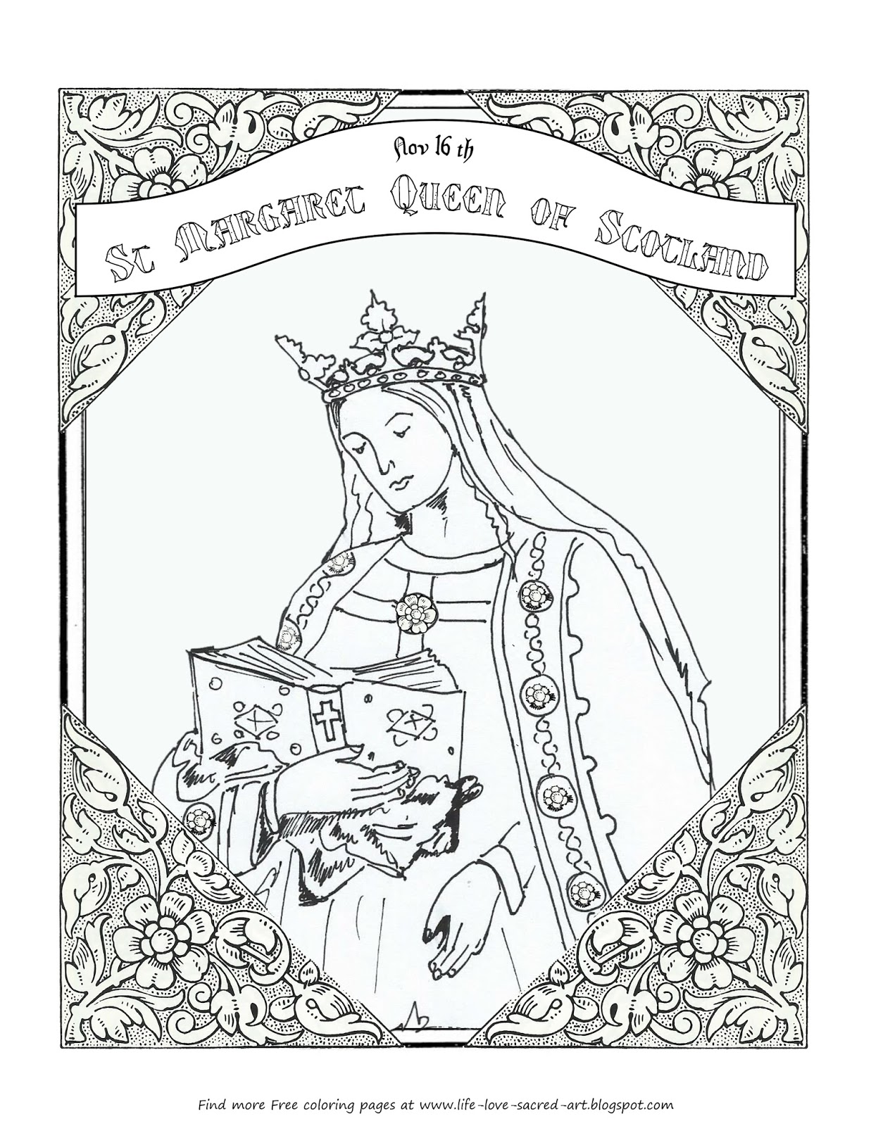 Life, Love, Amp Sacred Art Free Coloring Page For St. Margaret 1237x1600 Life, Love, Amp Sacred Art Free Coloring Page For St. Margaret