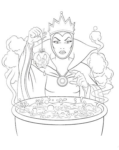 407x512 Disney Villains Coloring Pages Evil Queen Disney Villains Coloring