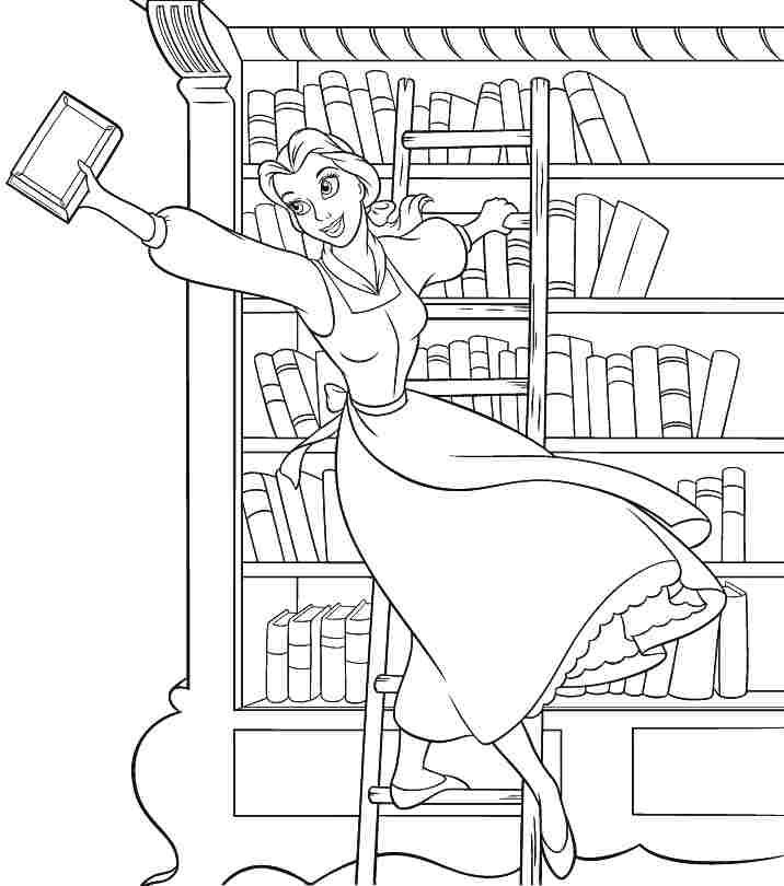 716x810 Printable Beauty And The Beast Coloring Pages Scrapbook