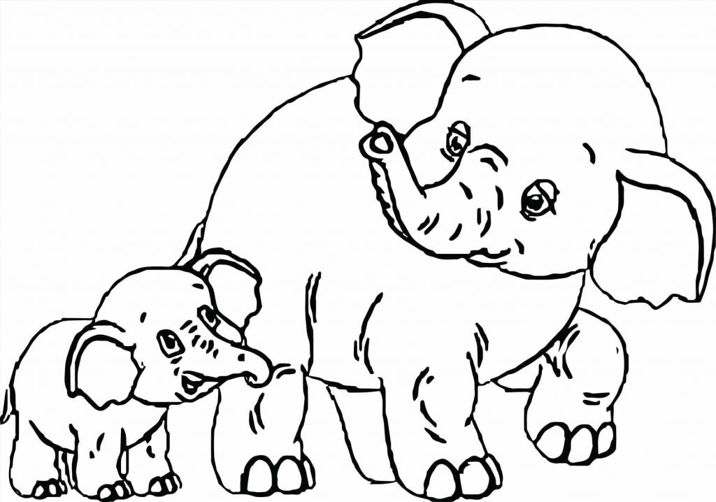 1024x718 Coloring Page ~ Baby Elephant Coloring Pages Scrapbook Page