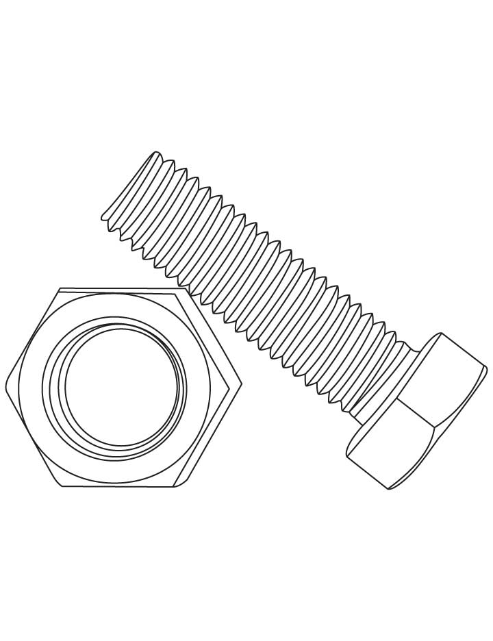 720x936 Bolt And Nut Coloring Pages Download Free Bolt And Nut Coloring