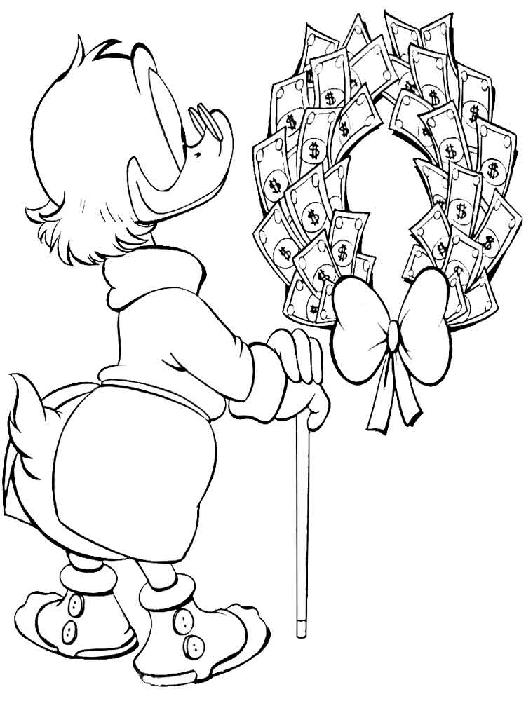 750x1000 Scrooge Mcduck Coloring Pages. Download And Print Scrooge Mcduck