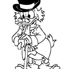 236x236 Scrooge Mcduck Coloring Pages Scrooge Mcduck