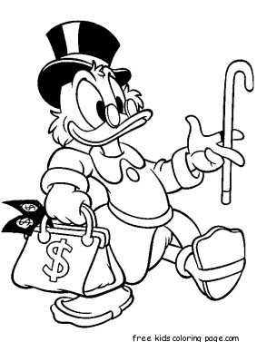 283x377 Printable Scrooge Mcduck Colouring Pages For Kidsfree Printable