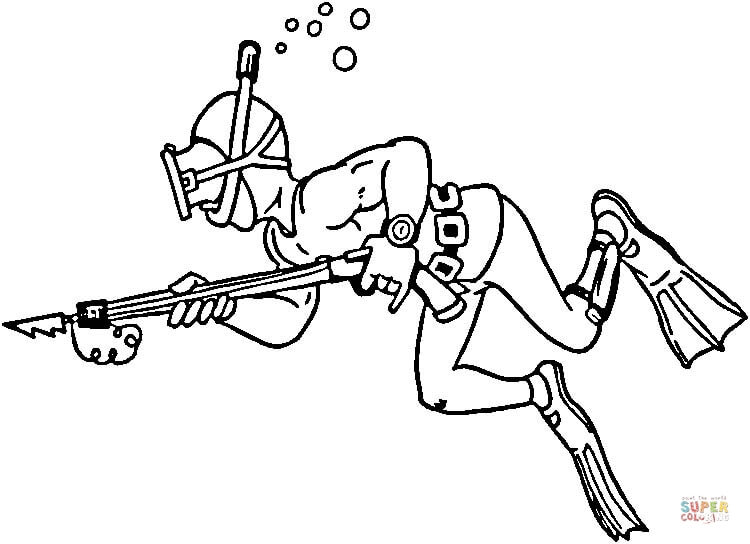 750x544 Scuba Diver Coloring Page Scuba Diver Coloring Page Free Printable