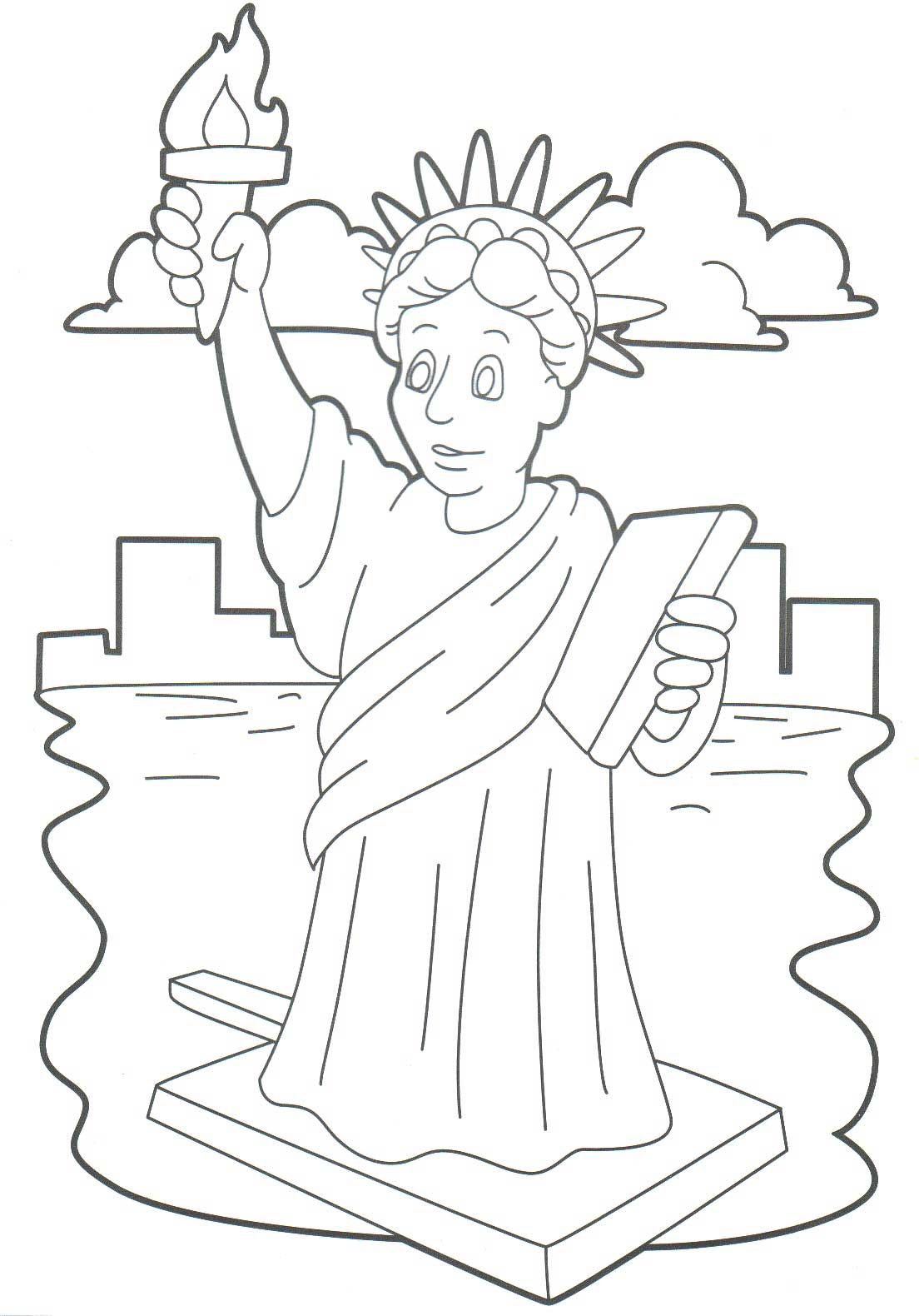 1110x1580 Statue Of Liberty Coloring Sheets Statue Of Liberty In Island