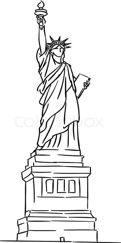399x800 Drawn Statue Of Liberty Sculpture 3452268