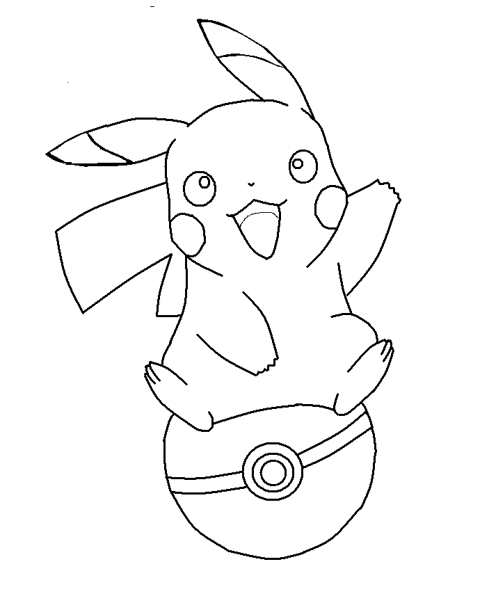 703x867 Pikachu On A Pokeball Base By Shqandy On Coloring 4