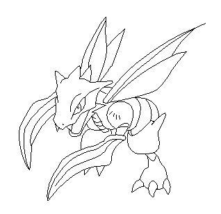 318x308 Scyther Lineart By Staceytrainer