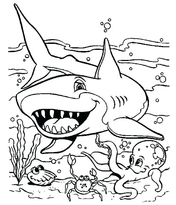 600x699 Ocean Animals Coloring Pages Pdf Sea World Coloring Pages Sea