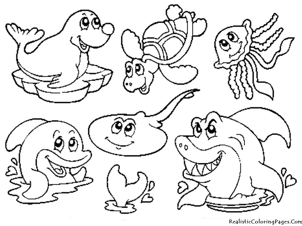 1024x768 Ocean Life Coloring Pages To Download And Print For Free Home