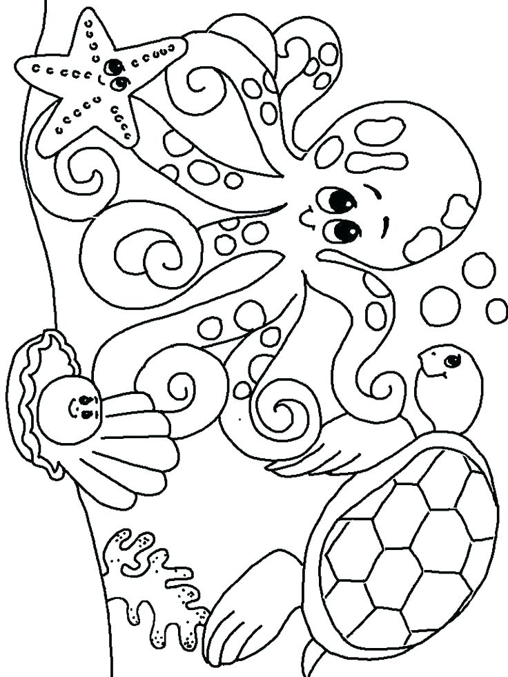 736x981 Sea Creatures Coloring Pages Astonishing Sea Creatures Coloring