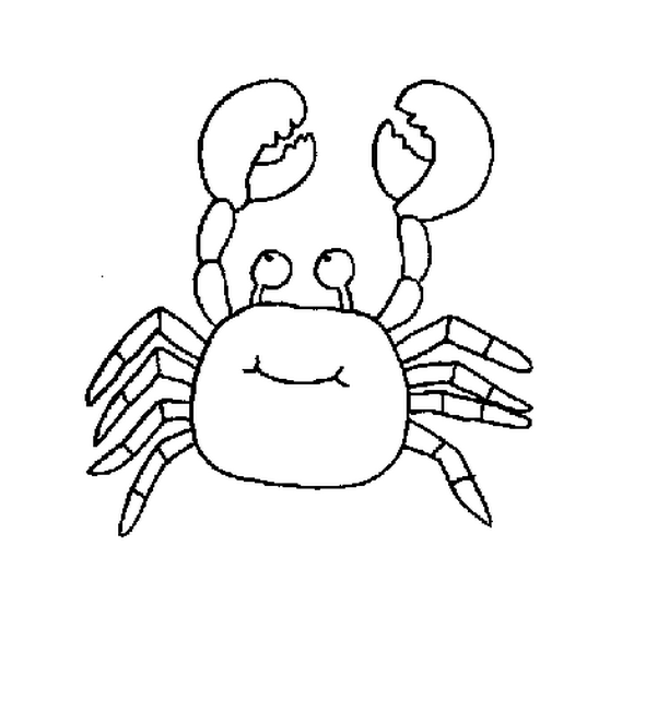 612x652 Crab Sea Animal Coloring Page For Kids Free Printable Vacation