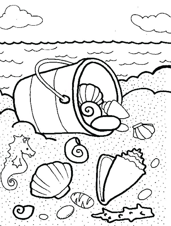 Seashell Coloring Pages Sea Shells In The Bucket Coloring Pages 600x793 Seashell Coloring Pages Sea Shells In The Bucket Coloring Pages