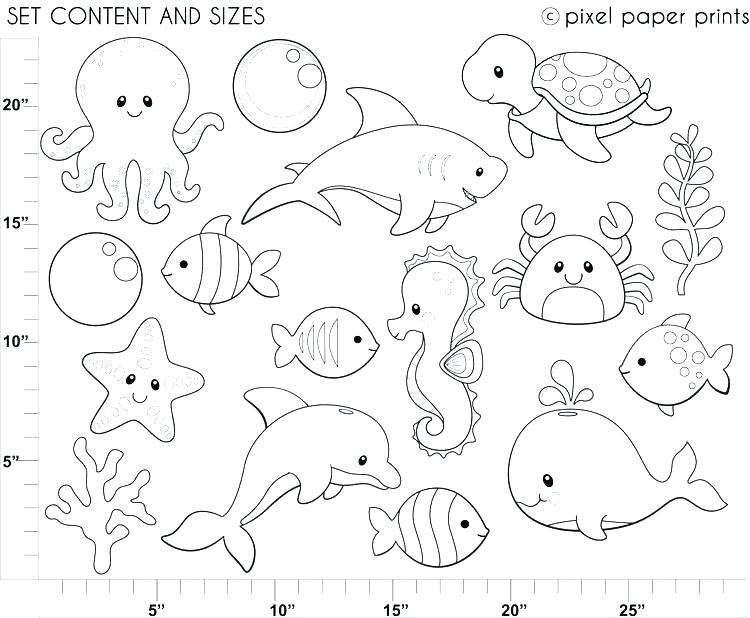 Childrens Sea Life Coloring Pages Animals Trendy Drawing Ocean 750x618 Childrens Sea Life Coloring Pages Animals Trendy Drawing Ocean